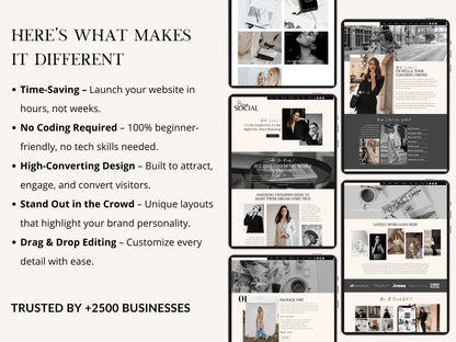 Elegant Wix Website Template for Social Media Manager - Advertfox