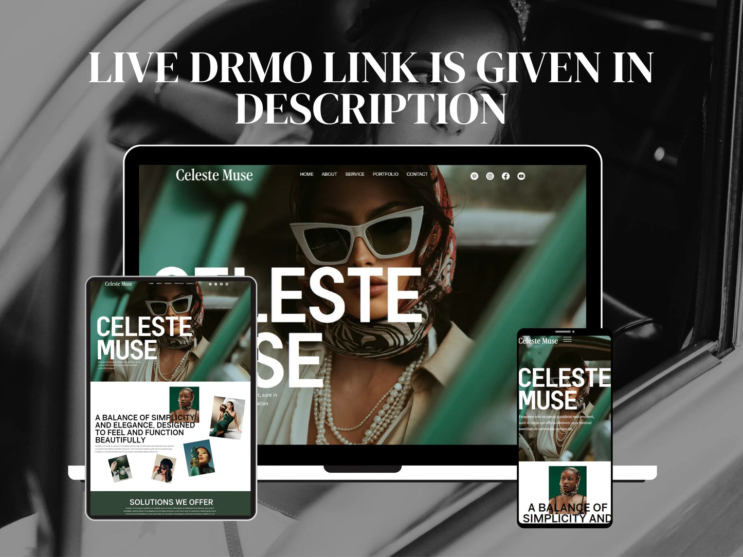 Bold One Page Wix Studio Website Template