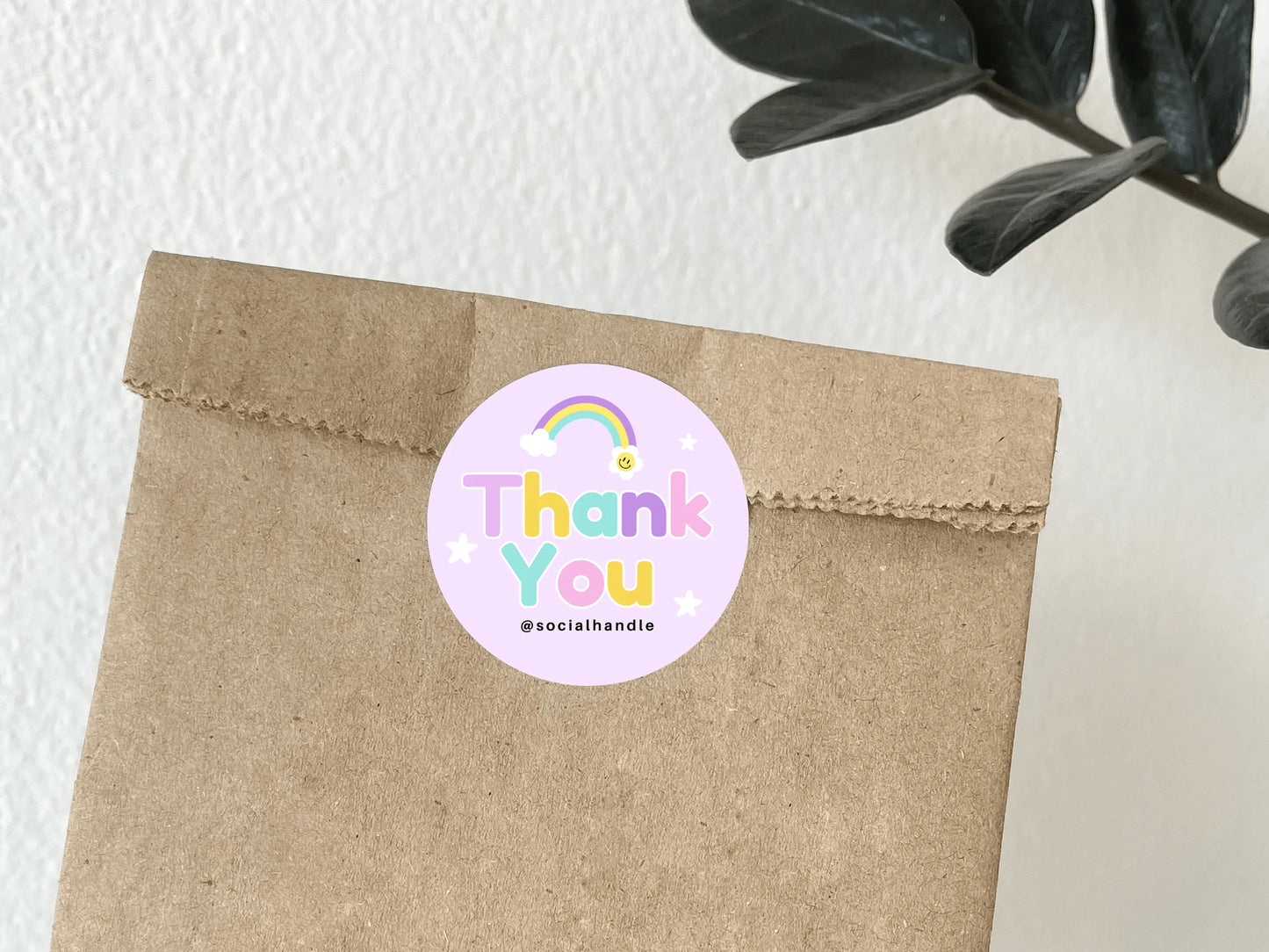 Purple Packaging Sticker Template - Advertfox
