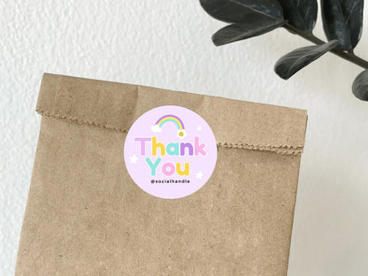 Purple Packaging Sticker Template - Advertfox