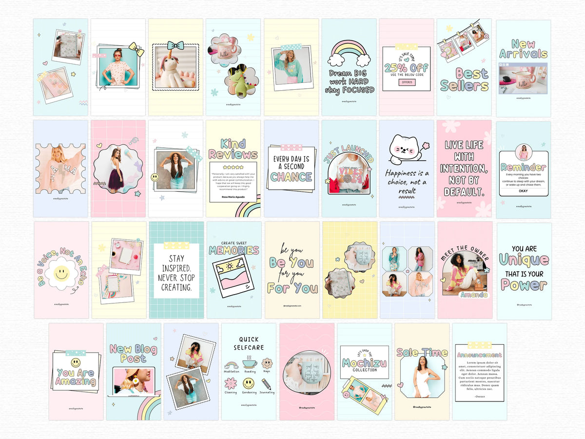 Pastel Instagram Template Bundle - Advertfox