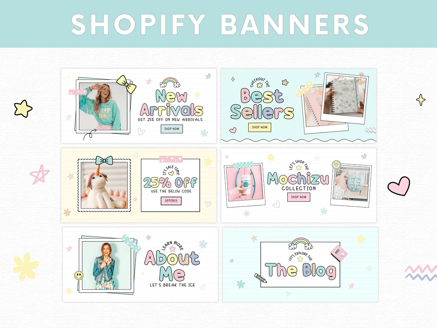 Pastel Shopify Store Banners - Advertfox