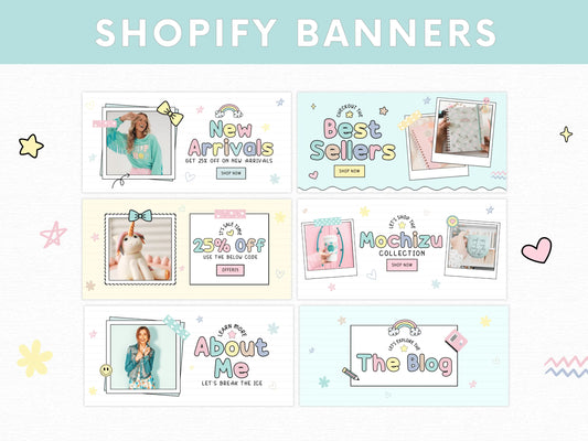 Pastel Shopify Store Banners - Advertfox