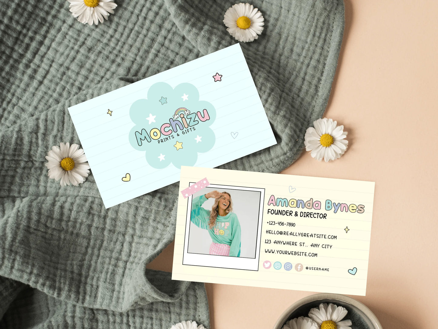 Pastel Business Card Template - Advertfox