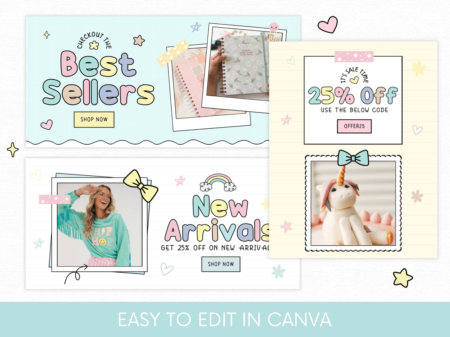 Pastel Shopify Store Banners - Advertfox