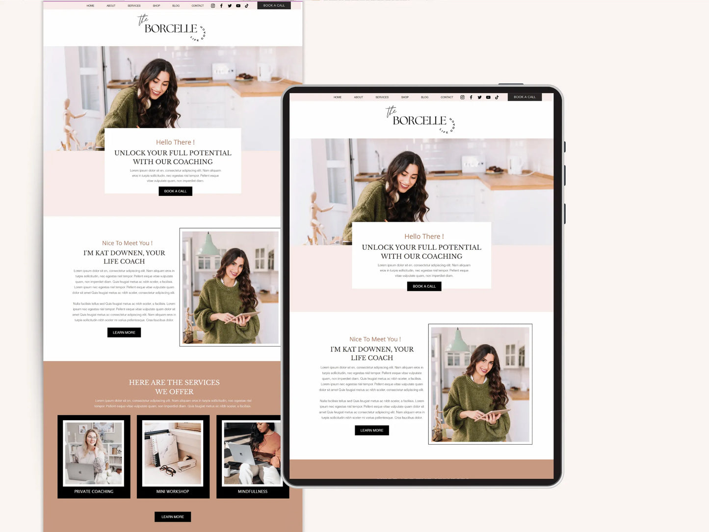 Wix Website Template for Coaches, Social Media Manager - Advertfox