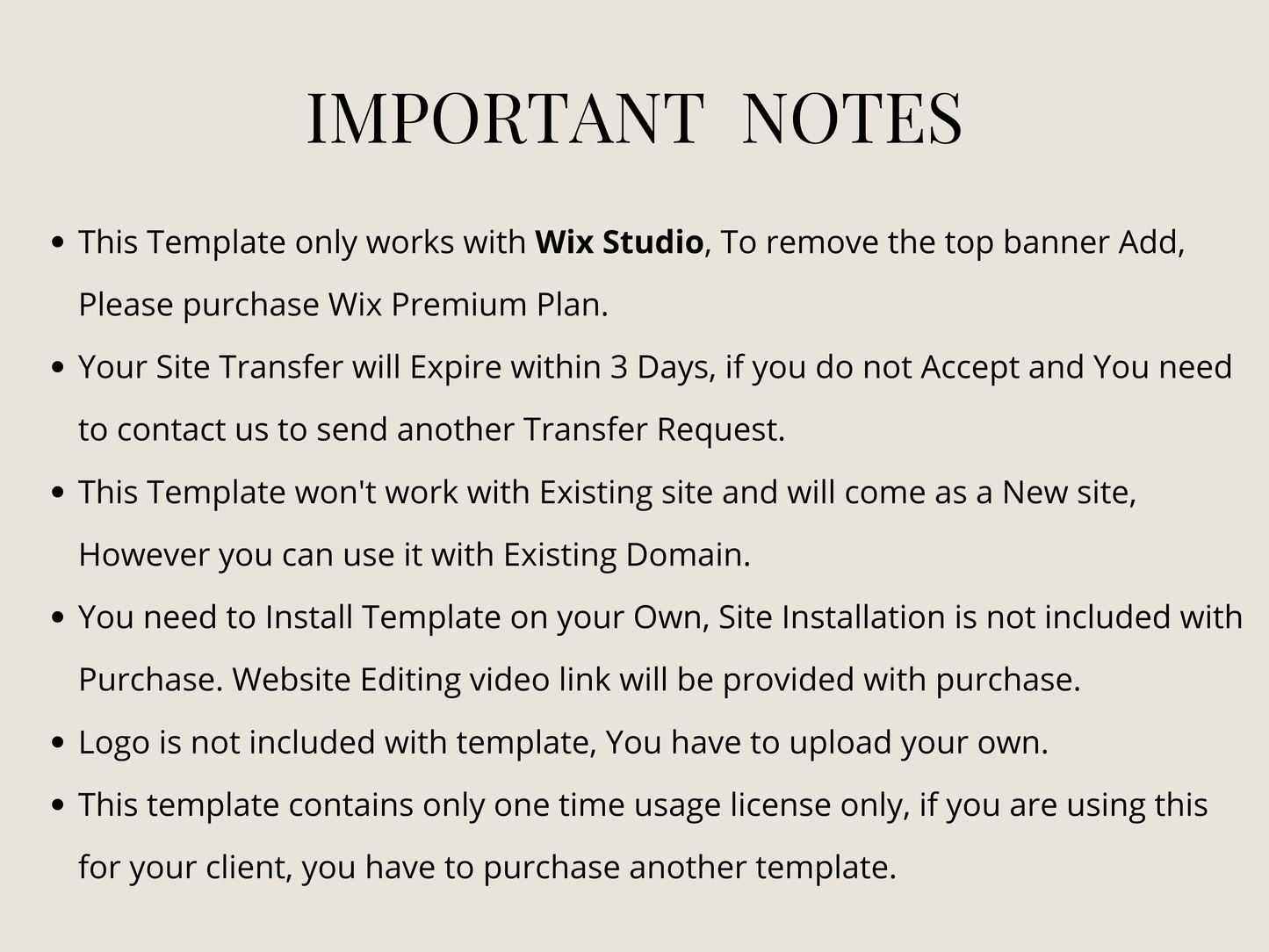 Noya Atelier Premium Wix Studio Website Template