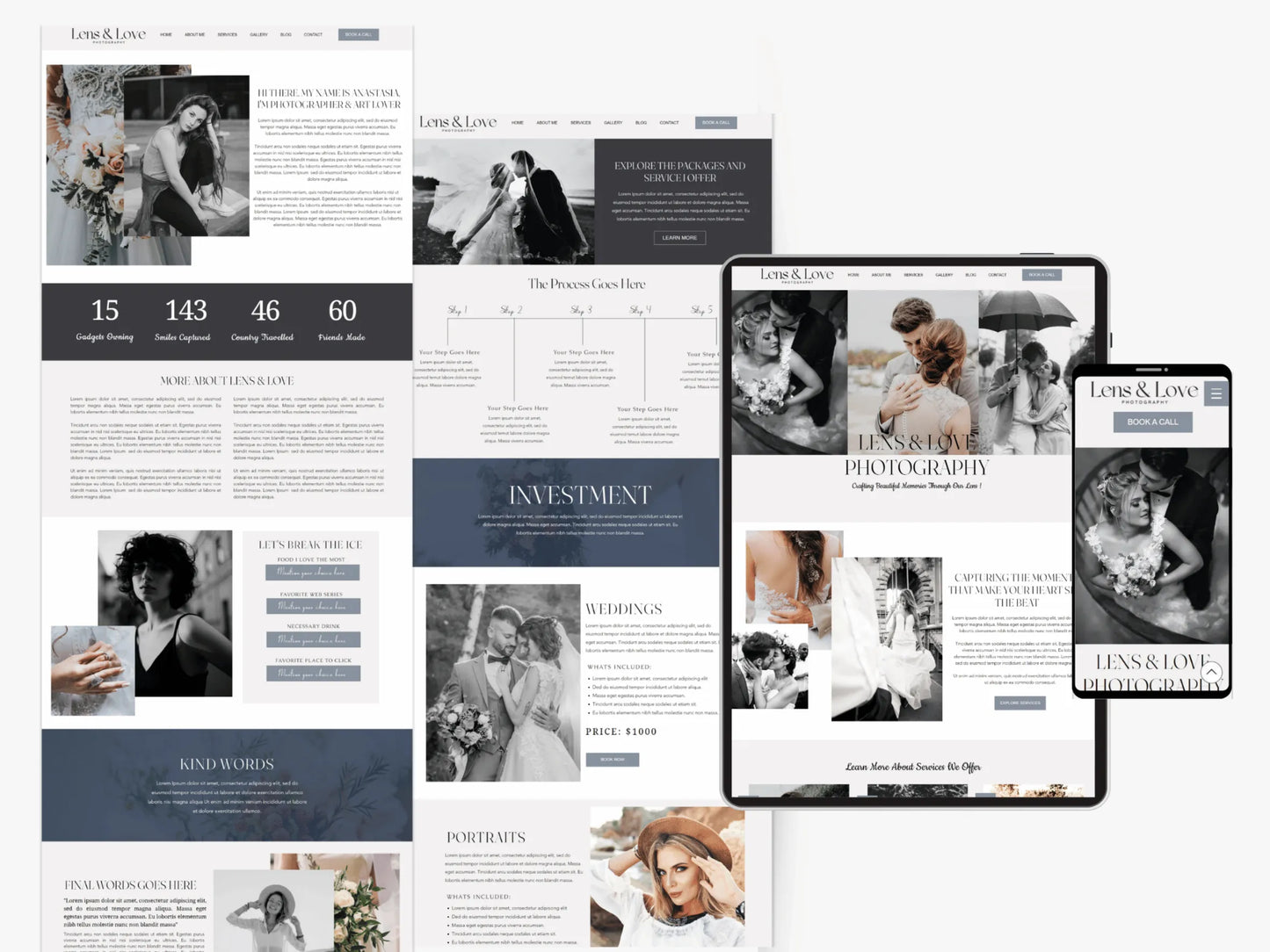 Wix Website Template for Wedding Photography Portfolio - Advertfox