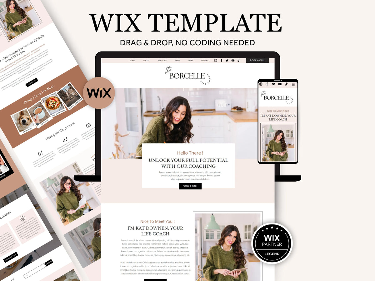 Wix Website Template for Coaches, Social Media Manager - Advertfox