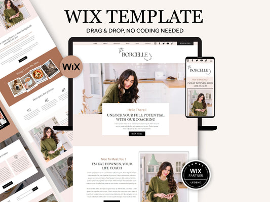 Wix Website Template for Coaches, Social Media Manager