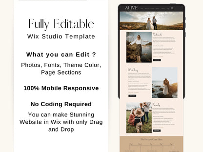 Elegant Wix Website for Wedding Photographer