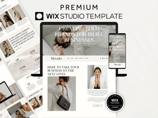 Minimal One Page Wix Studio Website Template