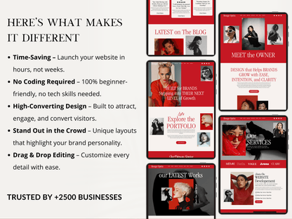 Red Bold Wix Studio Website Template