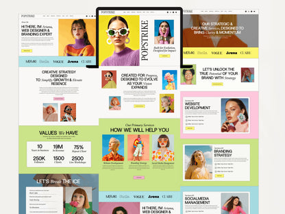 Modern Colorful Wix Studio Website Template for Creative Agency - Advertfox