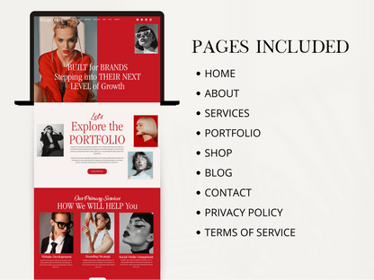 Red Bold Wix Studio Website Template