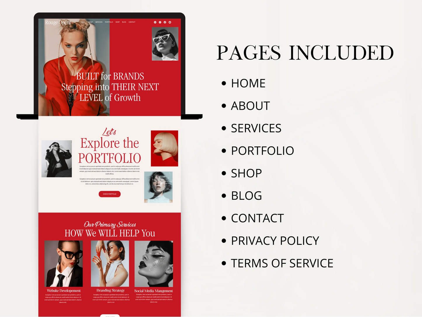 Bold Wix Studio Website Template for Social Media Manager - Advertfox
