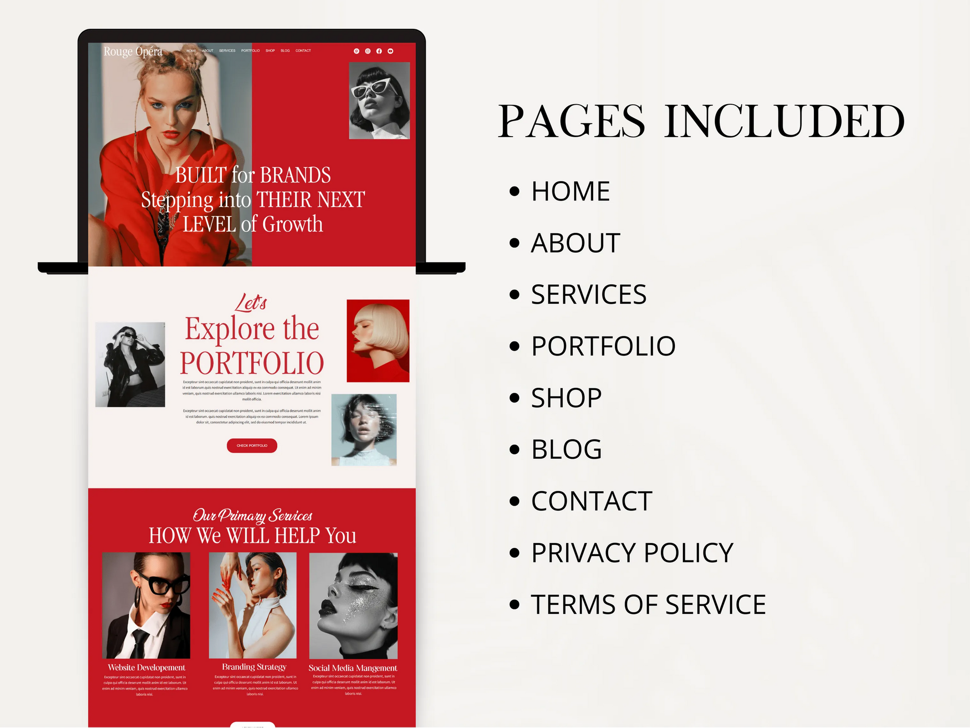 Bold Wix Studio Website Template for Social Media Manager - Advertfox