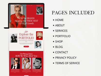 Bold Wix Studio Website Template for Social Media Manager - Advertfox