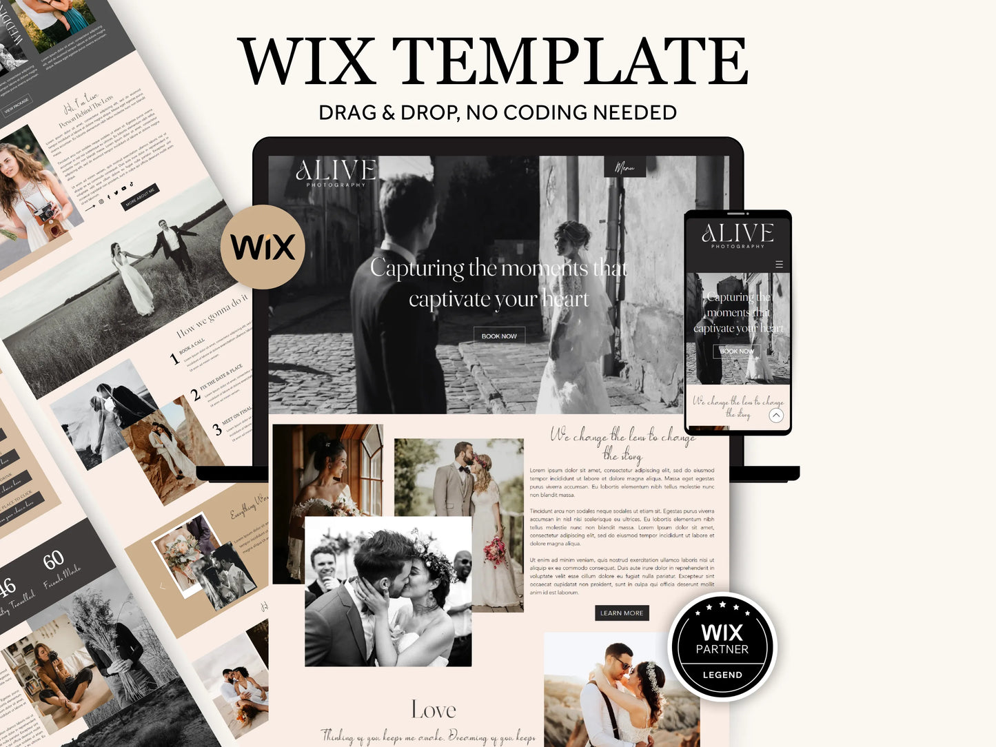 Elegant Wix Website for Wedding Photographer