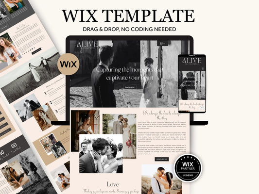 Elegant Wix Website for Wedding Photographer