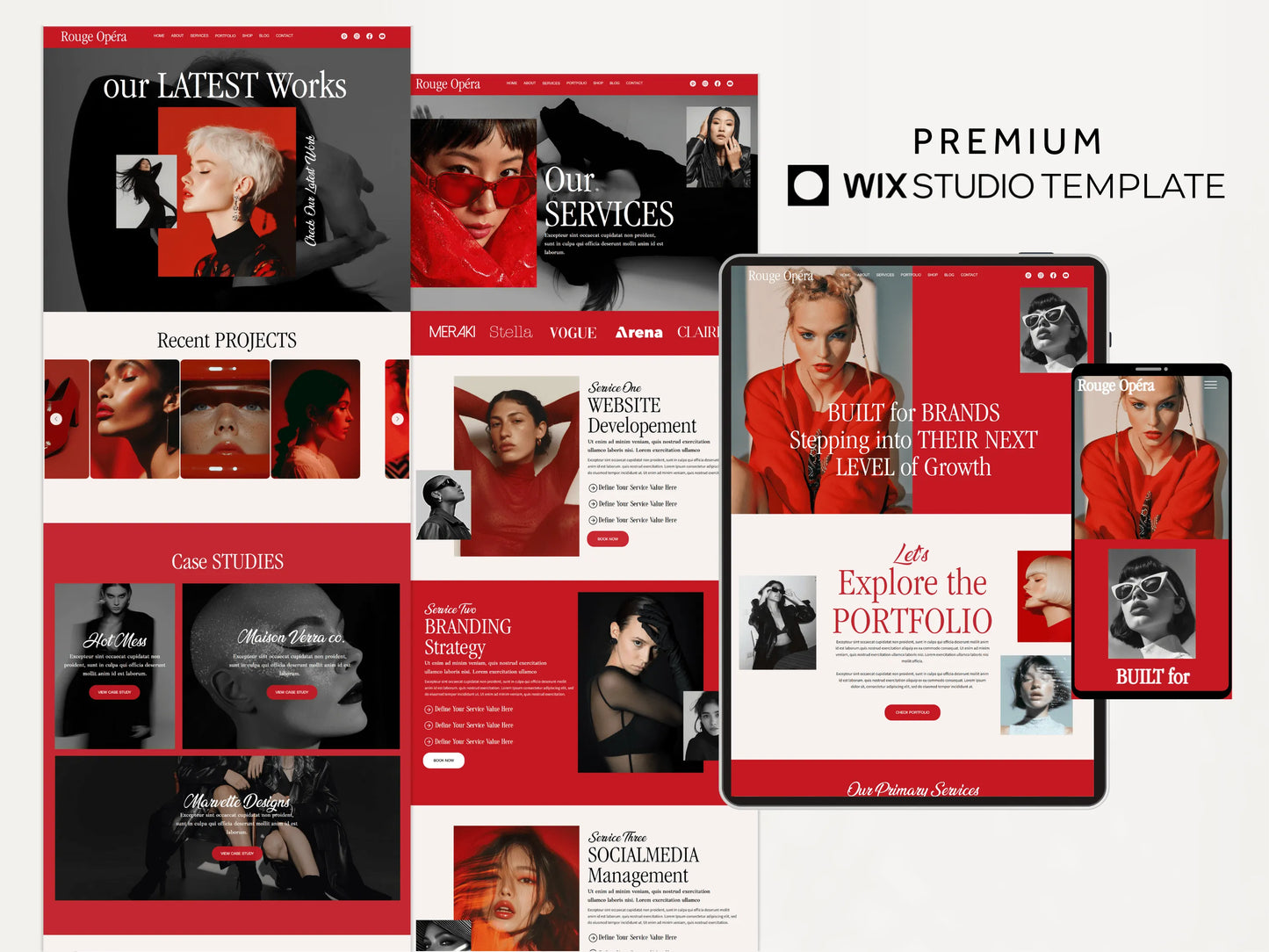 Bold Wix Studio Website Template for Social Media Manager - Advertfox