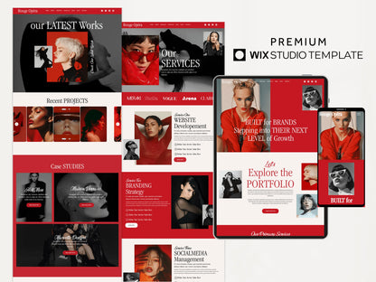 Bold Wix Studio Website Template for Social Media Manager - Advertfox