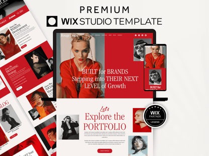 Red Bold Wix Studio Website Template
