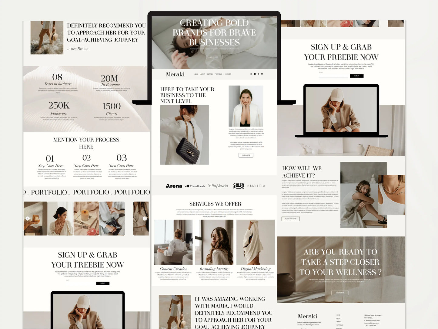 Minimal One Page Wix Studio Website Template