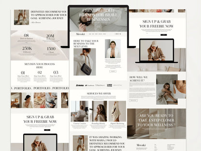 Minimal One Page Wix Studio Website Template