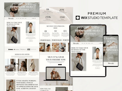 Minimal One Page Wix Studio Website Template