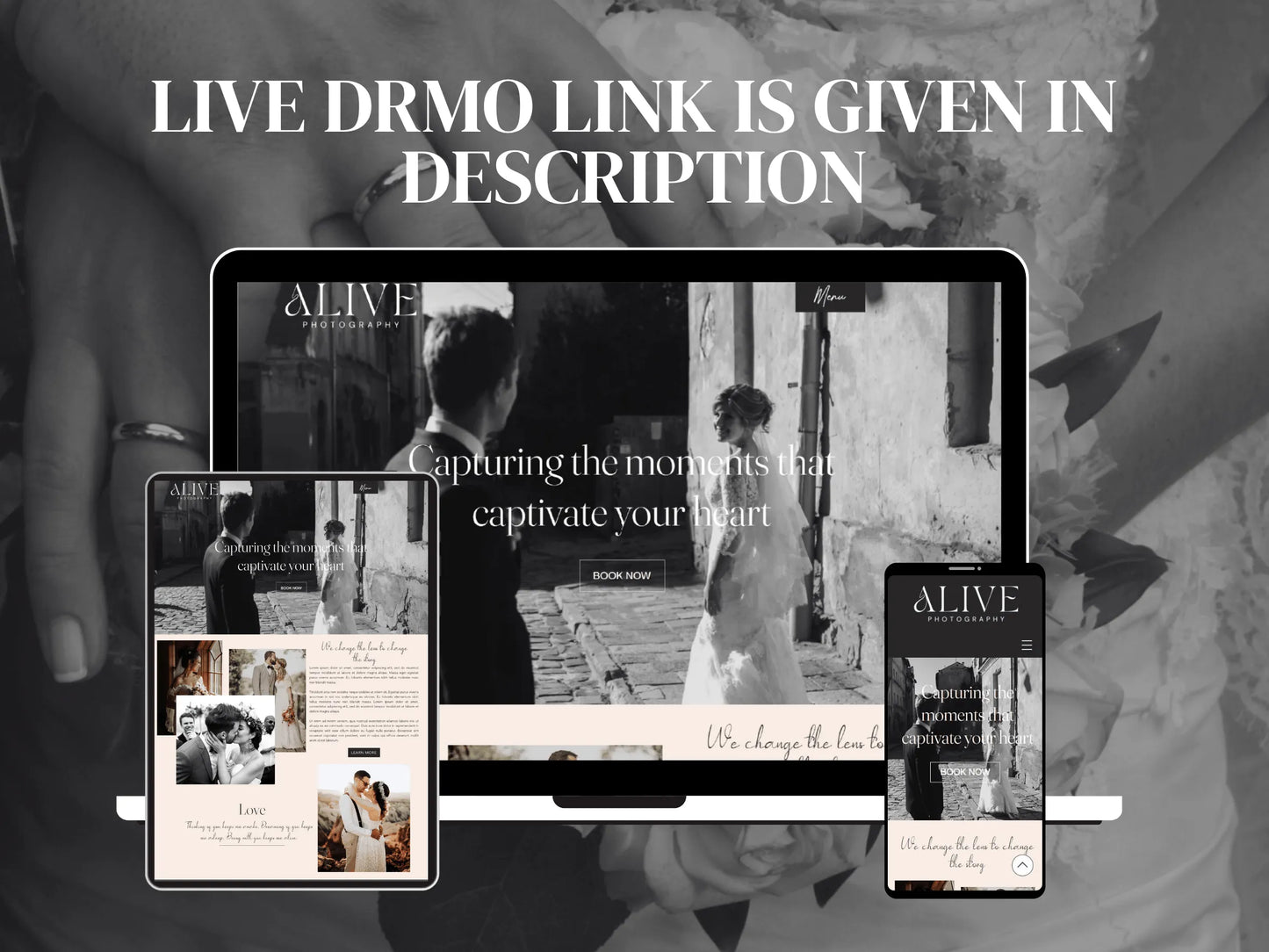 Elegant Wix Website for Wedding Photographer