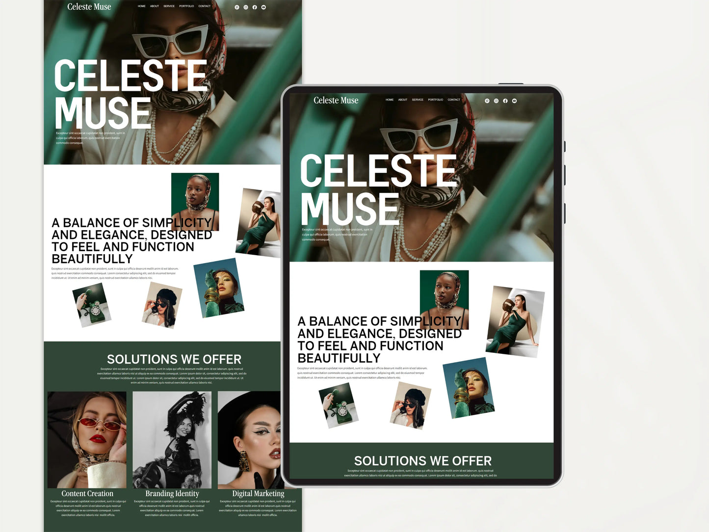 Bold One Page Wix Studio Website Template